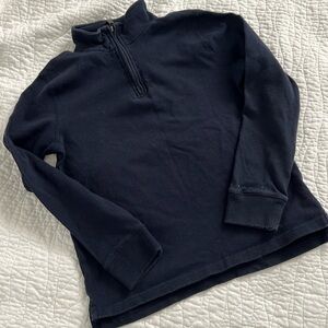 Crewcuts Kids' half-zip cotton popover shirt in Navy